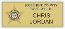 (image for) Josephine County Park Patrol Standard Gold Square Corner badge
