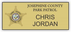 (image for) Josephine County Park Patrol Standard Gold Square Corner badge