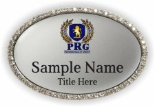 (image for) Premier Realty Group Oval Bling Silver badge
