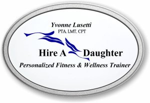 (image for) Hire A Daughter Oval Prestige Pebbled badge