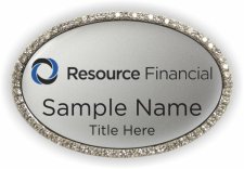 (image for) Resource Financial Oval Bling Silver badge