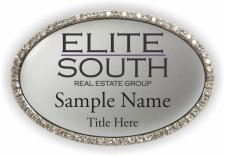 (image for) Elite South, LLC Oval Bling Silver badge