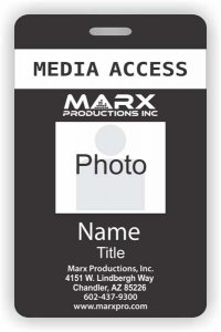 (image for) Marx Productions Photo ID Vertical badge