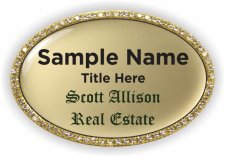 (image for) Scott Allison Real Estate Oval Bling Gold badge