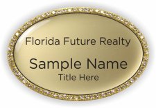 (image for) Florida Future Realty Oval Bling Gold badge