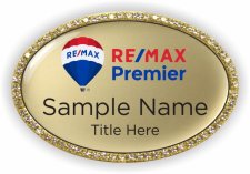 (image for) Remax Premier Oval Bling Gold badge