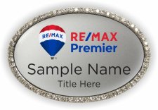 (image for) Remax Premier Oval Bling Silver badge