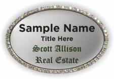 (image for) Scott Allison Real Estate Oval Bling Silver badge