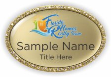 (image for) Florida Homes Realty Team Oval Bling Gold badge