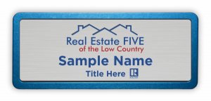 (image for) Real Estate Five of the Lowcountry Prestige Blue Anodized badge