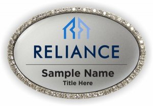 (image for) Reliance Real Estate Services Oval Bling Silver badge