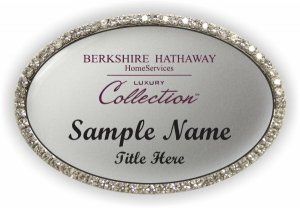 (image for) Berkshire Hathaway Oval Bling Silver badge