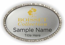 (image for) Boisset Collection Oval Bling Silver badge