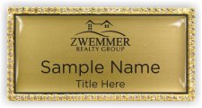 (image for) Zwemmer Realty Group BLACK PRINT Bling Gold badge