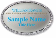 (image for) William Raveis Oval Bling Silver badge