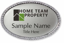 (image for) Home Team Property Oval Bling Silver badge