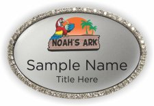 (image for) Noah's Ark Oval Bling Silver badge