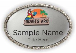 (image for) Noah\'s Ark Oval Bling Silver badge