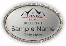 (image for) Arizona Prime Real Estate Oval Bling Silver badge
