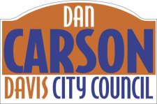 (image for) Dan Carson Davis City Council Shaped White badge