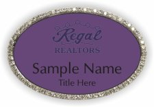 (image for) Regal Realtors Oval Bling Silver Other badge