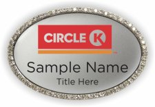 (image for) Circle K Oval Bling Silver badge