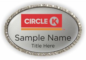 (image for) Circle K Oval Bling Silver badge