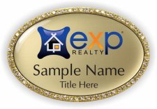 (image for) EXP Realty Oval Bling Gold badge