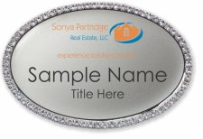 (image for) "Sonya Partridge Real Estate, Llc Oval Bling Silver badge"