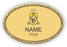 (image for) Dad and Daughter Events Oval Bling Gold Other badge