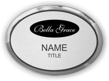 (image for) Bella Grace Floral Oval Executive Silver badge
