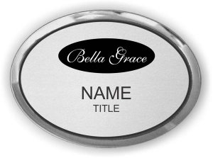 (image for) Bella Grace Floral Oval Executive Silver badge