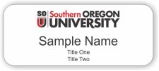 (image for) Southern Oregon University White Badge - Pronouns