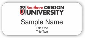 (image for) Southern Oregon University White Badge - Pronouns