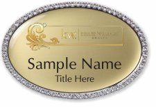 (image for) KELLER WILLIAMS DAYTONA BEACH Oval Bling Silver Other badge