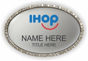 (image for) Ihop Oval Bling Silver badge