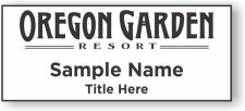 (image for) Oregon Garden Resort Standard White Square Corner badge