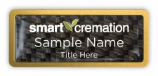 (image for) Smart Cremation Prestige Gold Anodized Carbon badge