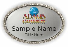 (image for) Adams Cameron & CO., Realtors Oval Bling Silver badge