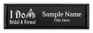 (image for) I Do Bridal and Formal Small Executive Black badge