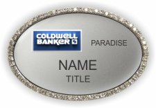 (image for) Coldwell Banker Paradise Oval Bling Silver badge