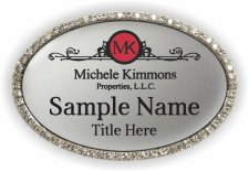 (image for) Michele Kimmons Properties Oval Bling Silver badge