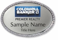 (image for) Coldwell Banker Premier Realty Oval Bling Silver badge