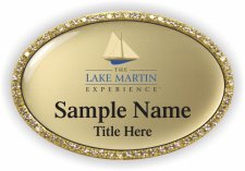 (image for) The Lake Martin Experience Oval Bling Gold badge