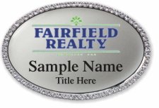 (image for) Fairfield Realty Oval Bling Silver badge