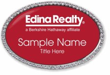 (image for) Edina Realty Oval Bling Silver Other badge