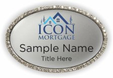 (image for) Icon Mortgage Oval Bling Silver badge