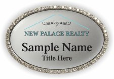 (image for) New Palace Realty Oval Bling Silver badge