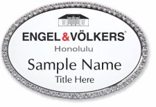 (image for) Engel & Volkers Honolulu Oval Bling Silver Other badge