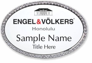 (image for) Engel & Volkers Honolulu Oval Bling Silver Other badge